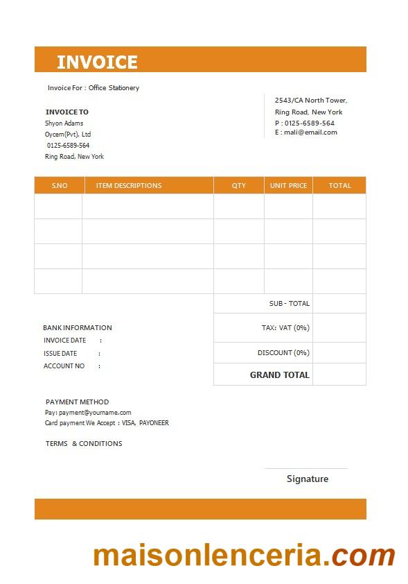 Darmowy standardowy szablon faktury w formatach Word i PDF
